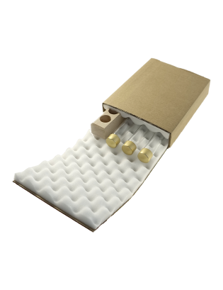 Coffret 3 tubes 145 mm ø 25 Or ou Argent et support