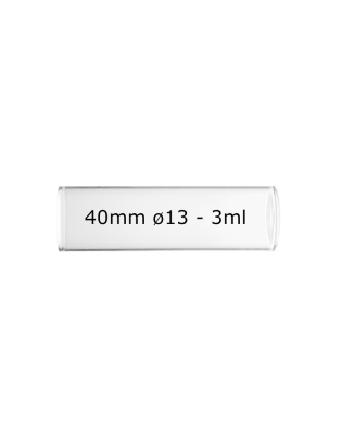 Tube verre 40mm ø13 Fond Plat - 3ml