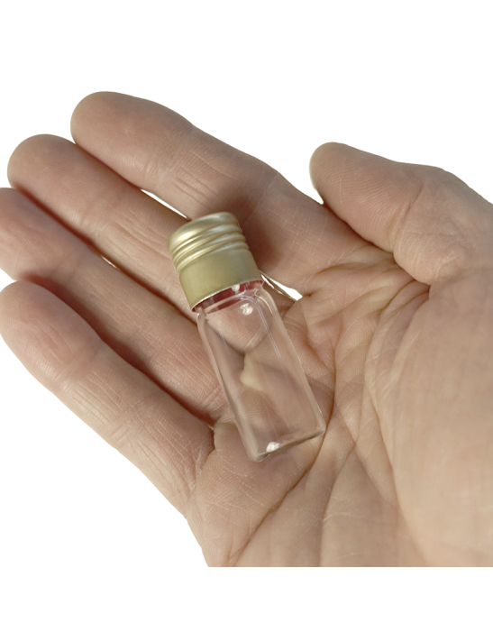 Tube verre 50 mm ø 18 Fond plat - 5ml