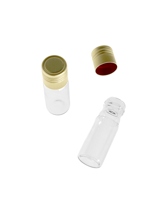 Tube verre 50 mm ø 18 Fond plat - 5ml