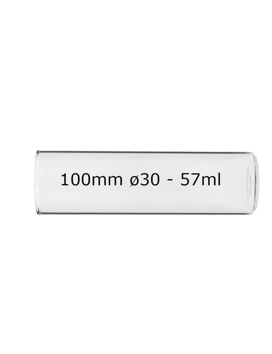 Tube verre 100 mm ø 30 Fond Plat - 57ml