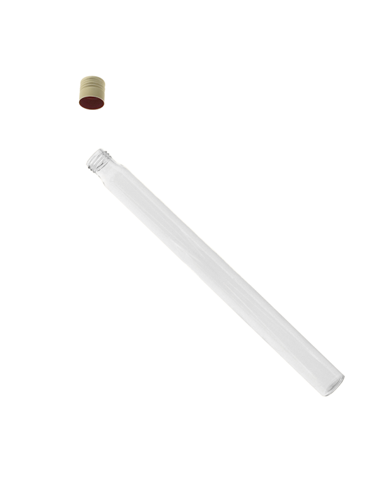 Tube verre 200 mm ø 19 Fond plat - 40ml