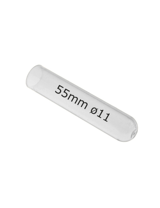 Tube plastique 55mm ø 11 Fond rond - 3ml