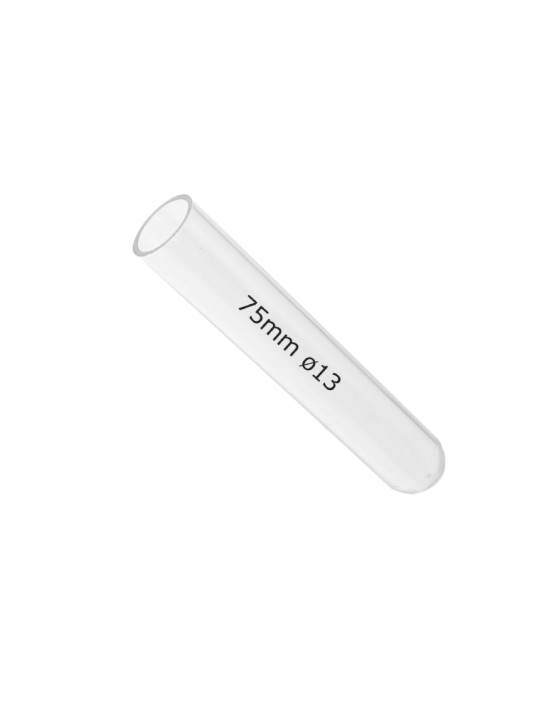Tube plastique 75mm ø 13 Fond rond - 4ml