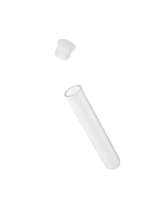 Tube plastique 75mm ø 13 Fond rond - 4ml