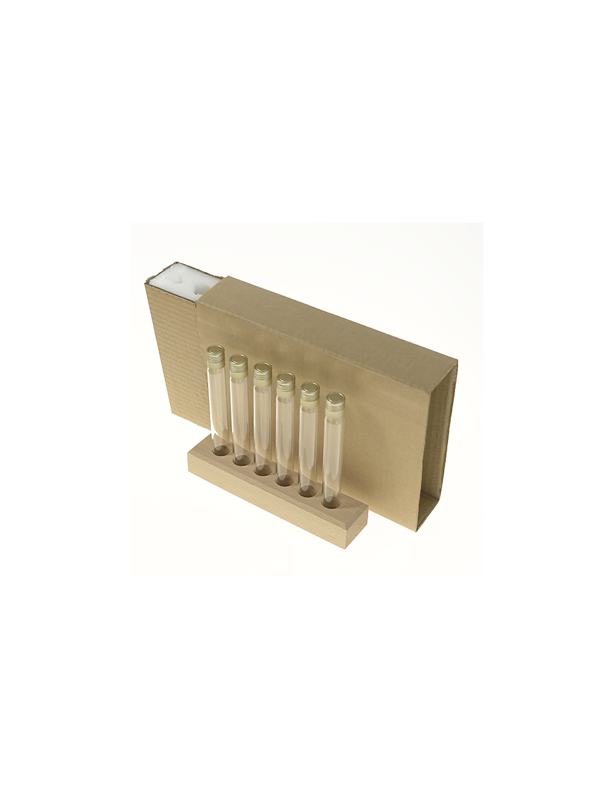 Coffret 6 tubes 145 mm vis et support