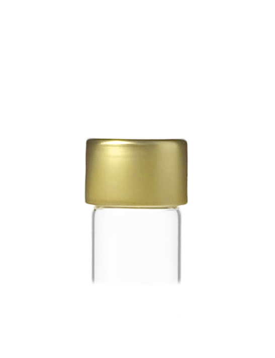 Tube verre 208 mm ø 24 Fond plat - 70ml - Doré / Argent